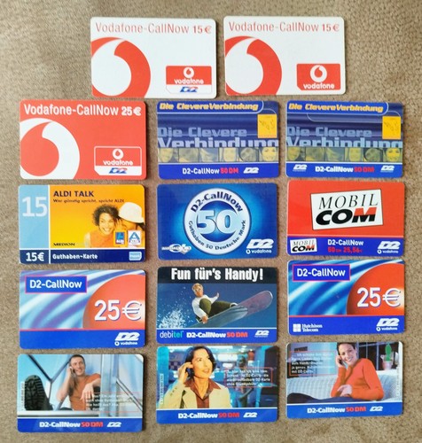 Vierzehn alte telefonkarten - alte,