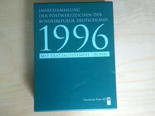 Bund Jahressammlung Jahrgang 1996 BRD, Jahrbuch gestempelt ESST Bonn, im Schuber