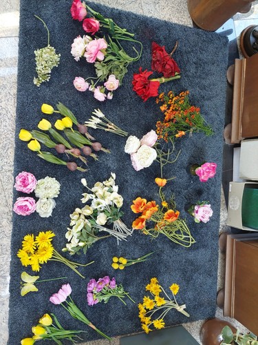 Stoffblumen kunstblumen viele - kunstblumen,
