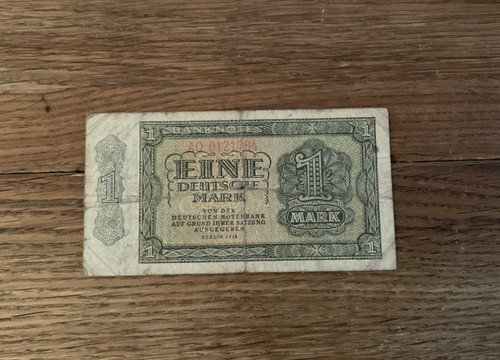 Deutsche mark ddr - deutsche, 1948