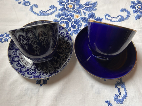 Lomonosov porzellan tasse - lomonosov, 2x