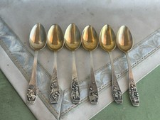 Sechs 800er Silber Jugendstil