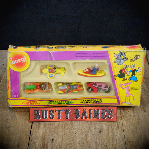 Vintage corgi cartoon figuren - corgi,