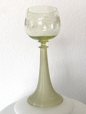 1 altes Weinglas Jugendstil Stengelglas Römer Hohlbaluster Trompetenfuß