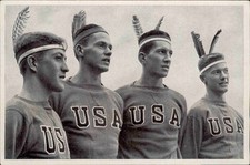 OLYMPIA Olympics BERLIN 1936 Band II Bild Nr. 111 USA Sportler als Indianer