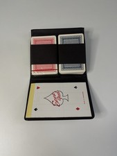 Vintage Romme Canasta Bridge Deutsche Spielkarten im Etui Braun Spielkarten