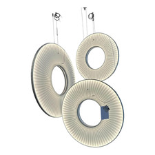 Dix Heures Pendelleuchte Iris Leuchtkörper Mit Plissiertem Stoff Überzogen 