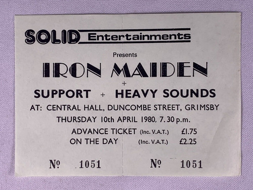 Iron maiden paul dianno ticket - paul,