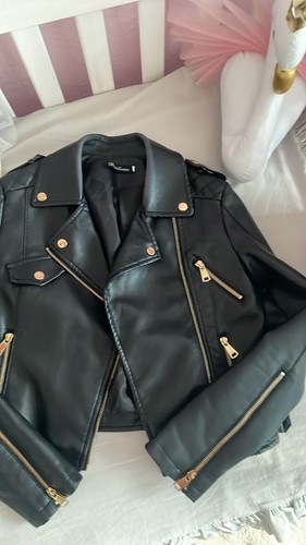 Leder jacke mit abknöpfbarem - mit,