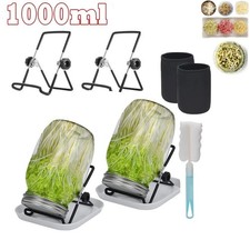 2x 1000 ML Sprossenglas Set Sprossengläser Das Keimglas Für Sprossen Keimen Neu