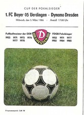 EC 1985/86 Dynamo Dresden -