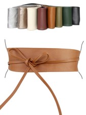 Wickelgürtel Bindegürtel Obi Gürtel Taillengürtel Echtleder Schnüre viele Farben