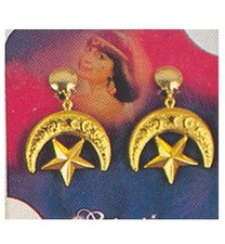 Ohrringe Moon Mond gold Sailor Kostüm Ohrclips Fasching Manga Cosplay 127027213