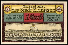Notgeld Eldagsen 1921, 1 Mark