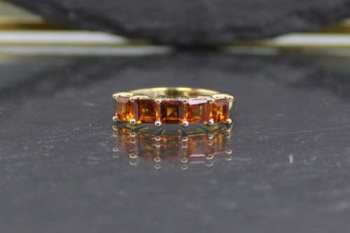 Citrin silberring vergoldet - citrin,