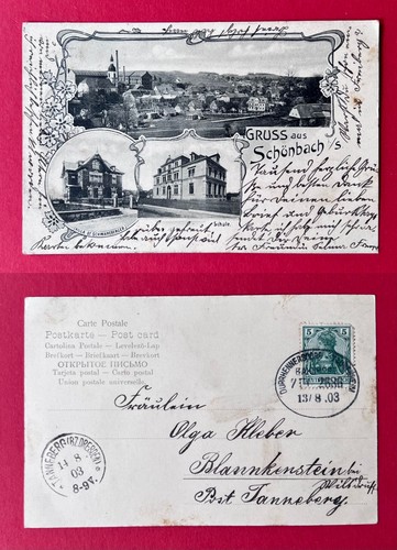 Jugendstil schönbach 1903 - ak,