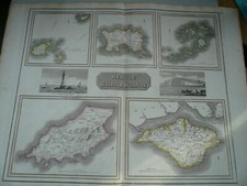 Britische Inseln, Landkarte, Thomson John Karte der Britischen Inseln, herausgegeben von Thomson