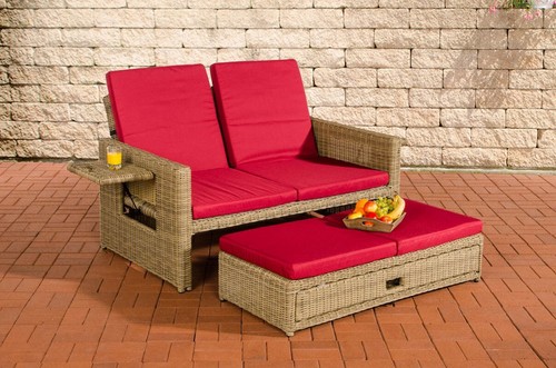 Polyrattan 2er lounge sofa - polyrattan,