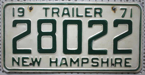 New hampshire nummernschild - new,