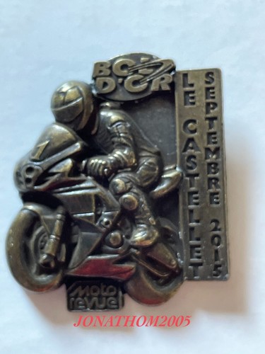 Medaille brosche moto bol or - medaille,