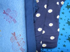 Stoffreste Stoffpaket Blau Jersey Sweat Fleece verschiedene