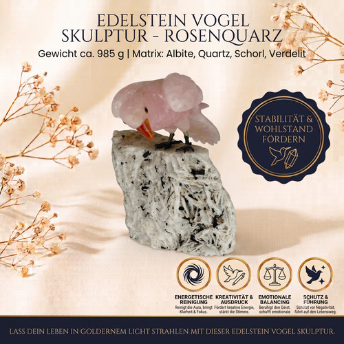 Edelstein vogel skulptur - edelstein,