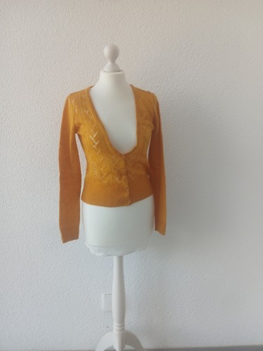 Strickjacke s senfgelb - gr.,