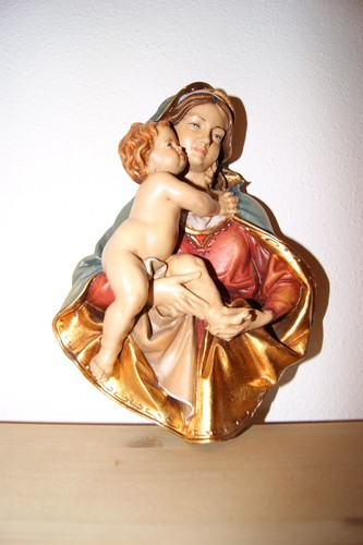 Holzfigur maria mit - holzfigur,