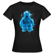 Sesamstraße Krümelmonster Farbspritzer Frauen T-Shirt