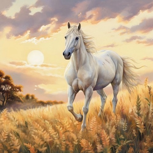 Wandbild pferd natur - pferd,