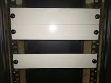 Rackblende 10" Zoll 1HE weiß PVC (3er PACK)