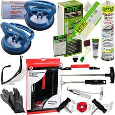 KFZ GEKLEBTE WINDSCHUTZ-SCHEIBEN AUSBAU-WERKZEUG GUMMISAUGER + KLEBER-SET 310ml