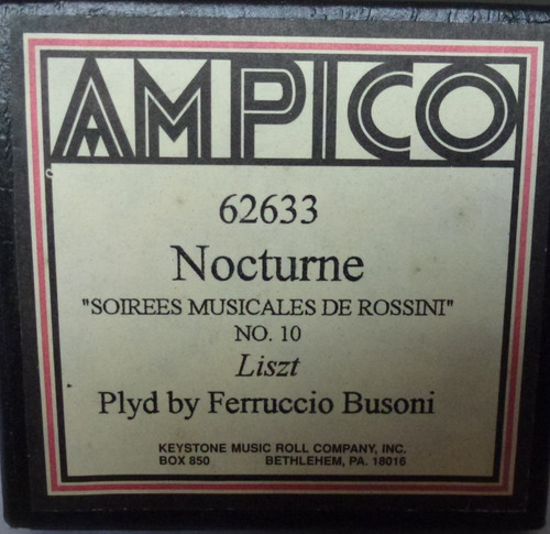 Ampico reproduktionsrolle - ampico,
