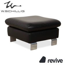 Willi Schillig Taboo Leder Hocker Schwarz