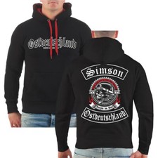 Kapuzenpullover Simson Hoodies (Rückendruck) Ostdeutschland Motorrad Ost