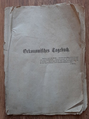 ökonomisches tagebuch altes - Ökonomisches,