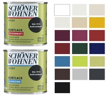 2in1 Buntlack 375ml/750ml Seidenmatt/Glänzend Acryl Farbwahl Schöner Wohnen Home