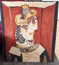 Pablo Picasso, Buste De Femme, Bilddruck  1981 auf Tuch