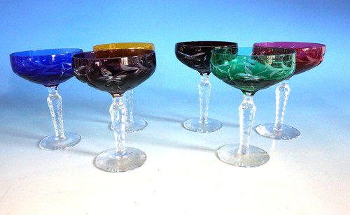 Vintage bleikristall glas - 6,