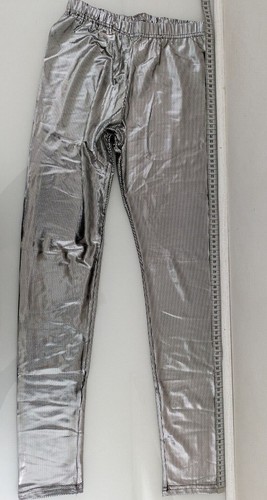 Damen stretch leggins - leggins, silber