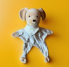 Sterntaler Schnuffeltuch Hund nicki gestreift beige alt Schmusetuch Rassel