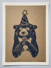 Original Linolschnitt Druck