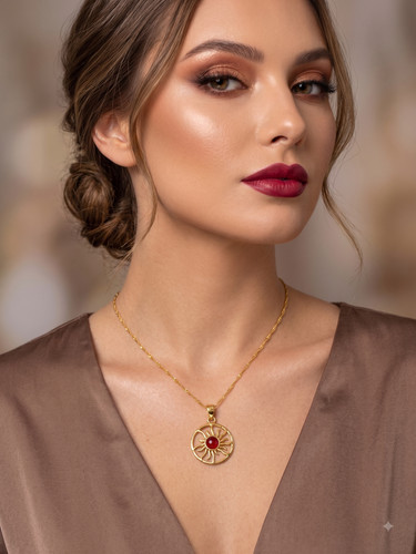 Anhänger kette ruby - anhänger, rot