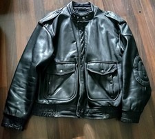 Hein Gericke Bomber Jacke Motorradlederjacke Vintage Gr. 54 Schwarz