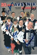 Slavko Avsenik+ - seltenes original Autogramme auf Karte  "ORIGINAL OBERKRAINER"