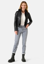 Damen lederjacke mit - damen,