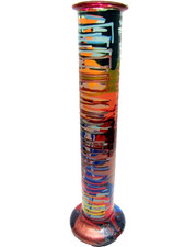 Glas Vase XXL 56cm Recycled Glass Vidrios San Miguel abstrakte Kunst Handarbeit