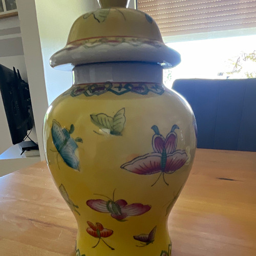 Keramik porzellan vase gelb - keramik/porzellan,