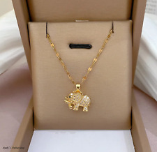 Damen Halskette Elefant Zirkon