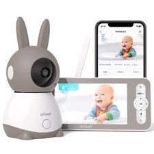 2K HD ieGeek Babyphone mit 5" Kamera PTZ360° Baby Monitor Nachtsicht, Lärm Alarm